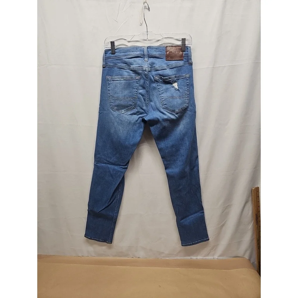 Hollister Mens Blue Skinny Fit Stretch Factory Denim Jeans Low Rise Size 29 X 30 - Picture 9 of 16